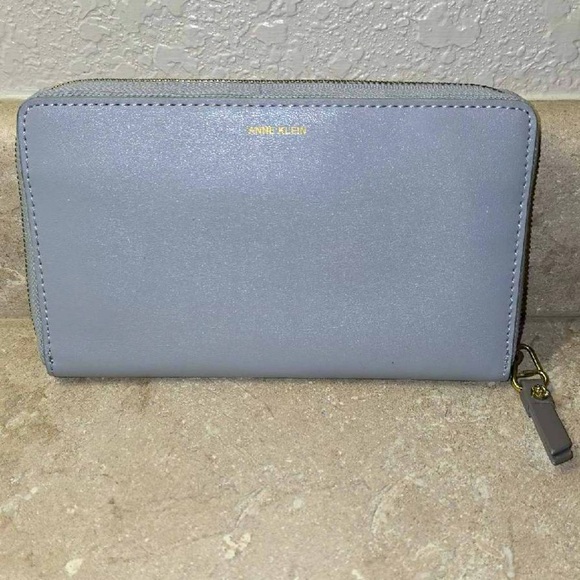 Anne Klein Gray and Light Blue Wallet - Picture 10 of 11